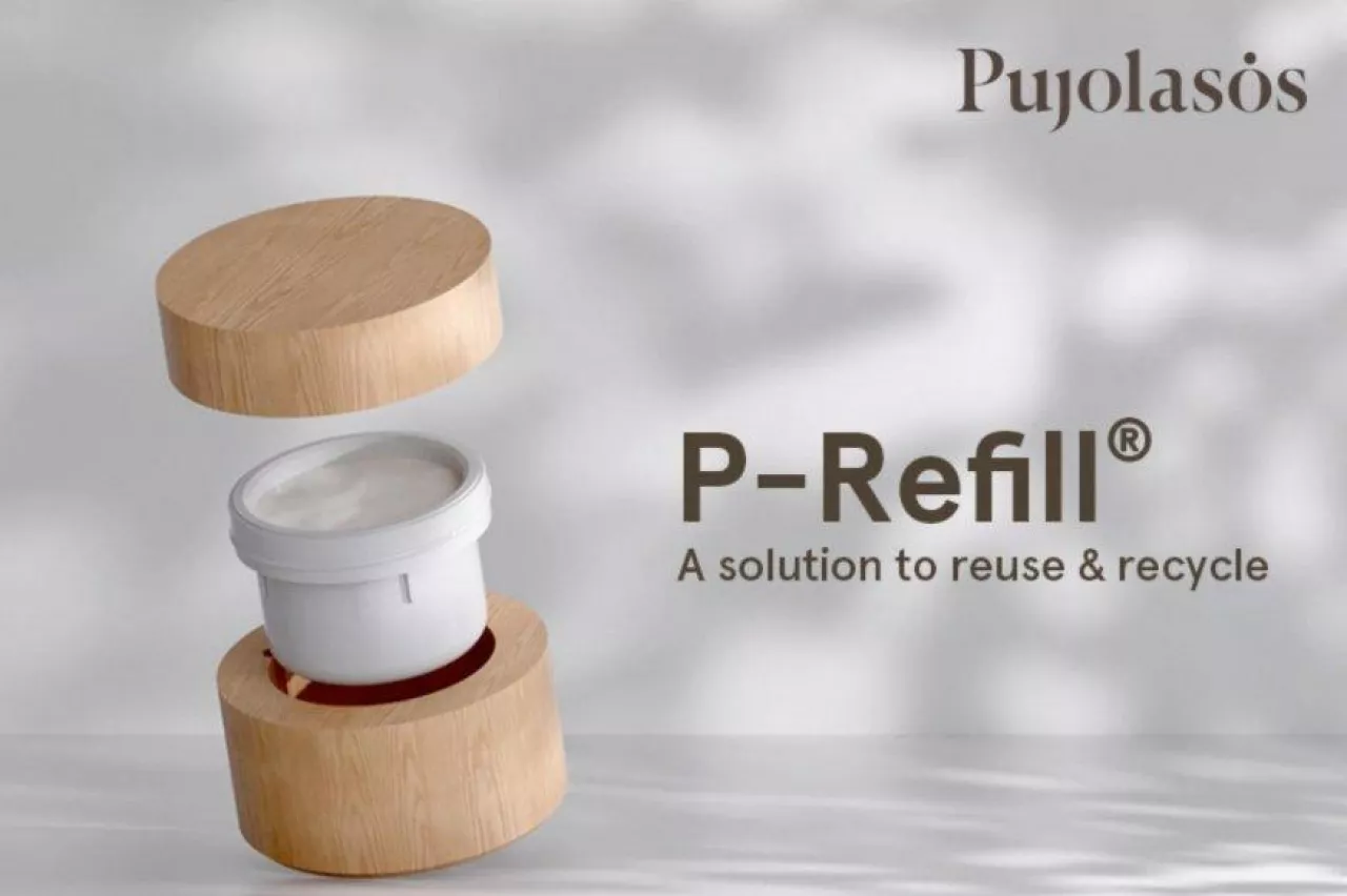 Innowacyjne opakowanie P-Refill może zrewolucjonizować to, w jaki sposób branża myśli o ekologicznych słoiczkach do kremów (materiały prasowe Pujolasos)