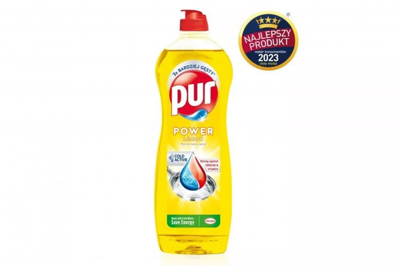 Płyn do mycia naczyń Pur Power Lemon został wyróżniony przez Konsumentów w ogólnopolskim badaniu „Najlepszy Produkt 2023 - Wybór Konsumentów