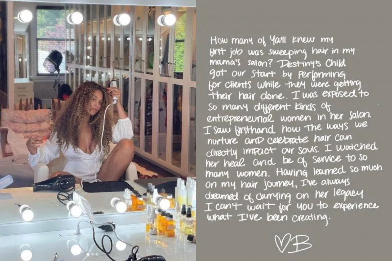 Beyoncé wydaje się startować z marką produktów do pielęgnacji włosów - nie jest to jednak do końca potwierdzone.