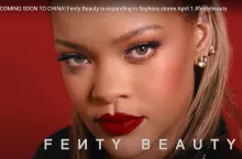 Kadr z filmu promocyjnego zapowiadającego wprowadzenie marki Rihanny, Fenty Beauty, do Chin