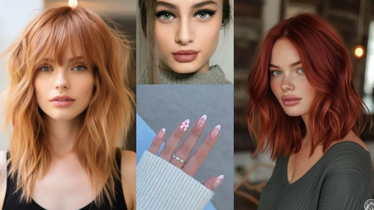 Miodowe loki, lisie, rude włosy, makijaż baddie i paznokcie z kokardką - to tylko niektóre z jesiennych trendów beauty z Pinteresta