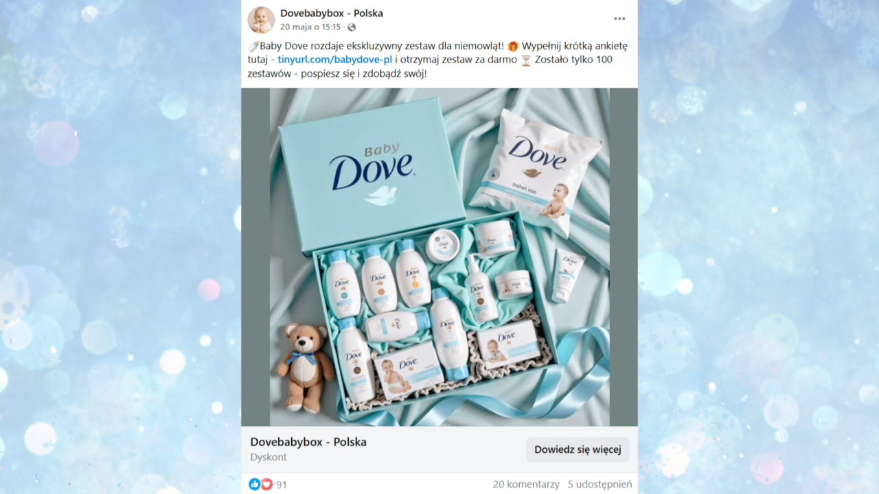 Fałszywe oferty Dove to kolejne oszustwo internetowe, które w ostatnich miesiącach nawiedziło polskie social media.