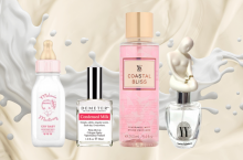 Od lewej: Cry Baby Perfume Milk Melanie Martinez, Condensed Milk Demeter Fragrance, Coastal Bliss Victoria‘s Secret, The First Yanina Yakusheva.