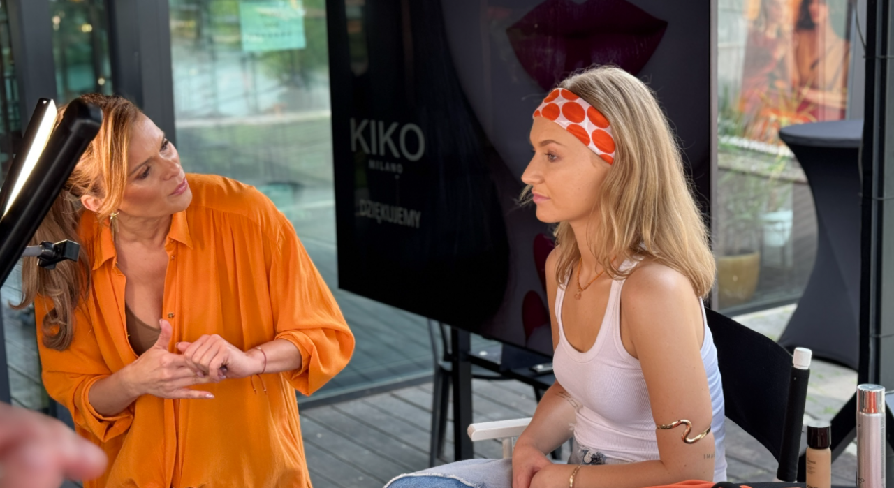 Marta Gąska i pokaz makijażu kosmetykami Kiko Milano