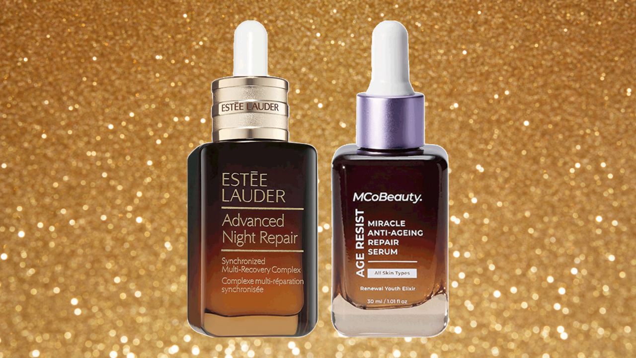 Po lewej serum Estée Lauder’s Advanced Night Repair (85 dolarów), po prawej MCo’s Miracle Anti-Aging Repair Serum (22 dolary).
