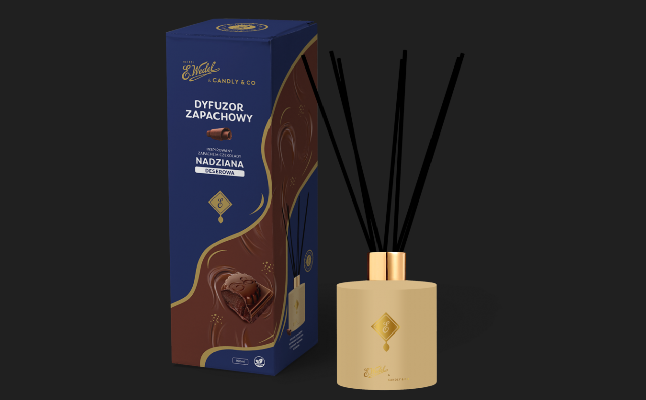 Projekt linii nawiązuje do opakowań kultowych tabliczek czekolady Wedla