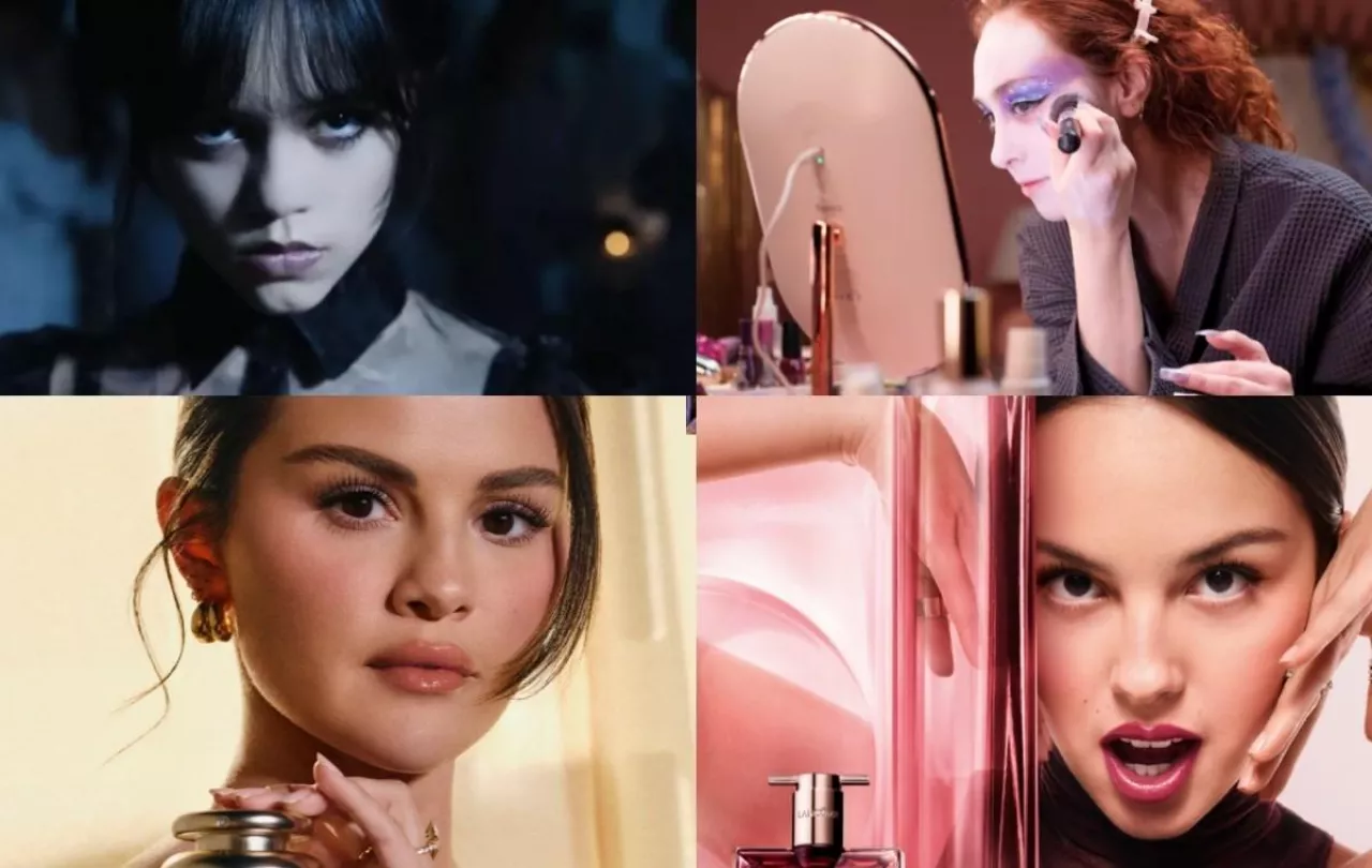 Jenna Ortega, Chappell Roan, Selena Gomez i Olivia Rodrigo w kampaniach marek premium beauty