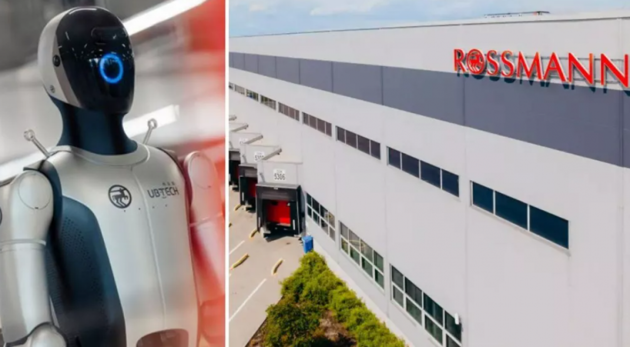 Sieć Rossmann wdrożyła w ramach pilotażu zaawansowanego robota humanoidalnego typu UBTech Walker S2 w swoim centrum logistycznym w Burgwedel (k.Hanoweru)