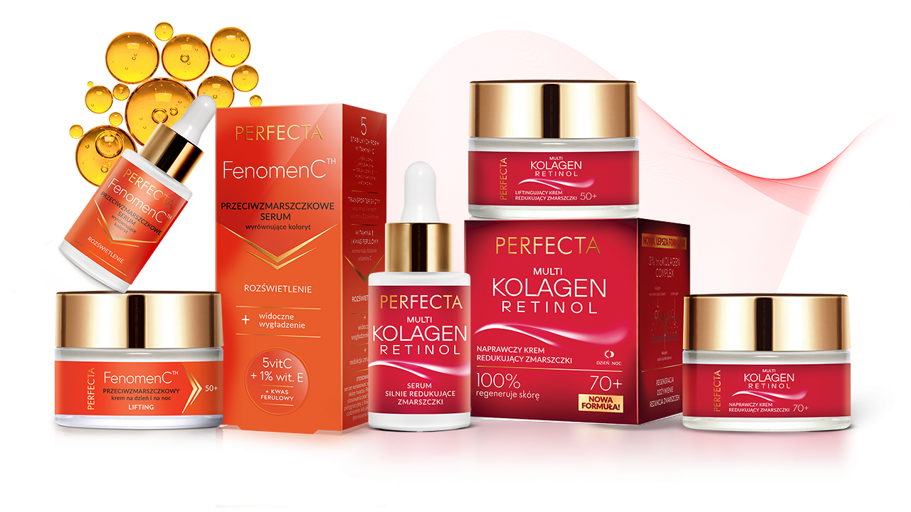 PERFECTA odświeża swoje kultowe linie. Fenomen witamicy C i moc kolagenu z retinolem w nowej odsłonie!