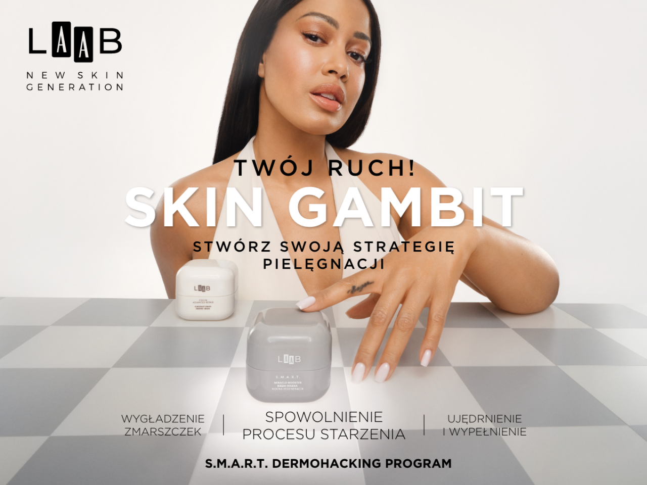 SKIN GAMBIT – nowa strategia pielęgnacji. AA LAAB S.M.A.R.T. z Patricią Kazadi promuje inteligentne beauty
